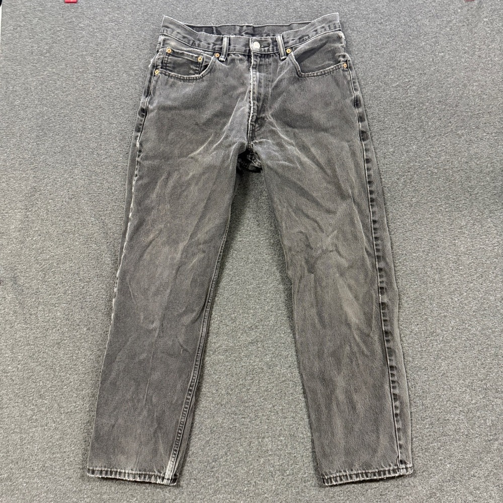 Vintage Levis 550 Relaxed Fit Jeans Mens 34x32 Black Good Faded Tapered Leg